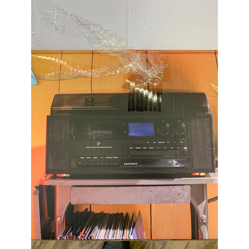 Crosley CR7010A-BK Ridgemont 3-Speed Turntable with Bluetooth, AM/FM Radio