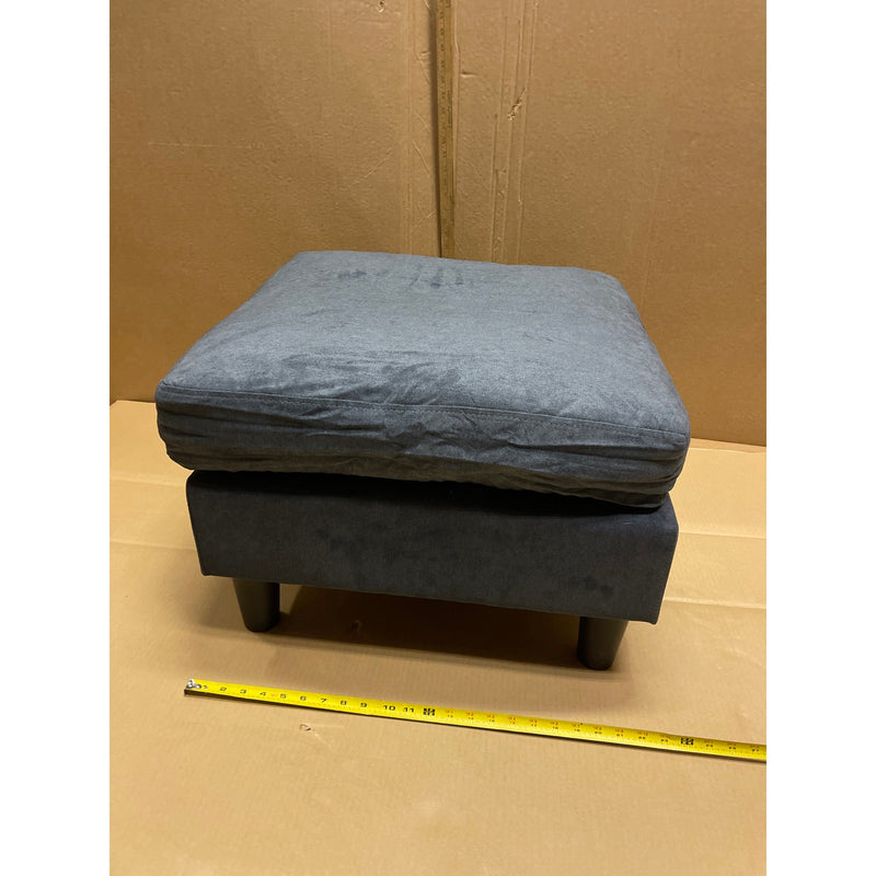 Otomana de 61 x 61 x 40 cm para sofá o sillón, mueble de sala, suave, gris