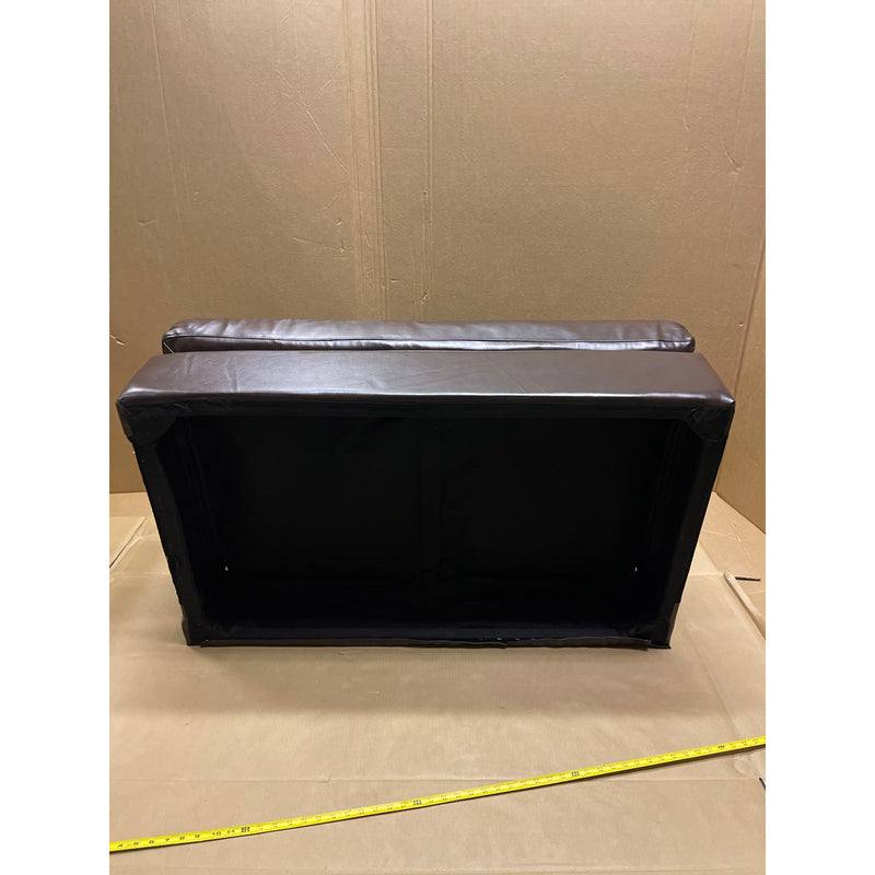 46 x 29 x 27" Sectional Piece, Love Seat, Floor Seat, No Feet, Brown Leather