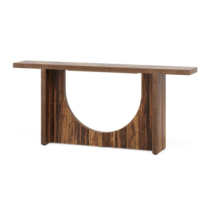 Tribesigns Farmhouse Console Table, 70.9" Wooden Hallway Foyer Table BROWN, READ