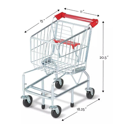 Melissa & Doug Toy Shopping Cart With Sturdy Metal Frame 20.2 x 15 x 14 inches