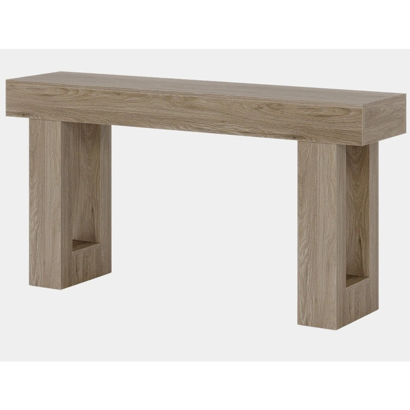 Tribesigns 63" Console Table Farmhouse Wooden Sofa Table Entryway Table - Gray