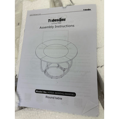 Tribesigns Round Dining Table for 4, Modern 47" Kitchen Table, Gold Metal Base