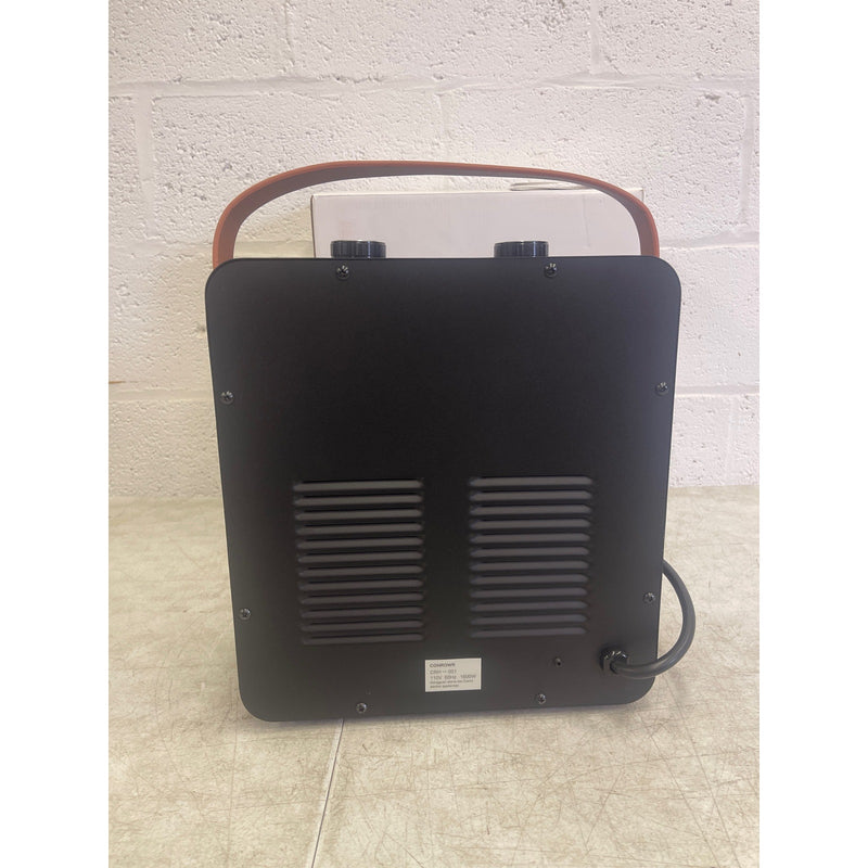 Conrowr Electric Space Heater, Light-Up Fireplace Affect,, 110 V Portable, Black