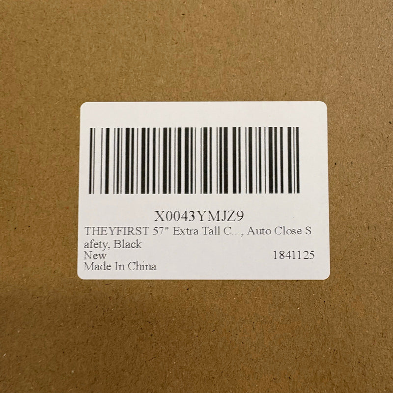 TheyFirst 57" Extra Tall Pet Gate for Doorways, 52.7"-57.4" Auto Close - Black