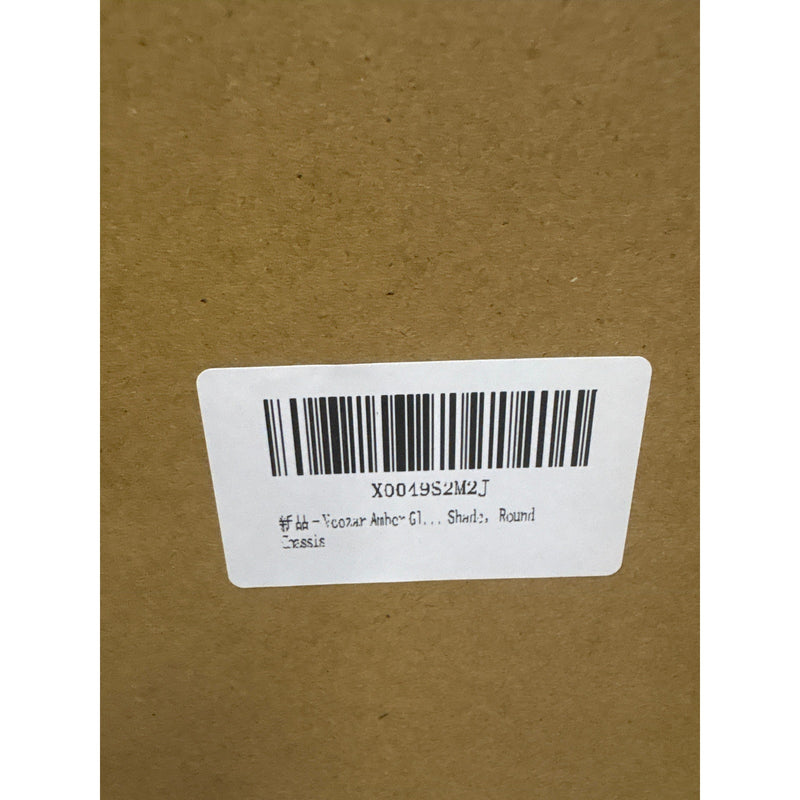 Pack-of-2 Vcozar Glass Wall Lamps, Round Base Modern Amber Wall Sconce