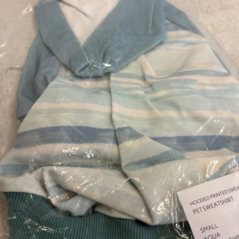 Koolaburra by UGG Pet Hooded Sweatshirt Dog Jacket 12-13" Collar, Aqua - Small