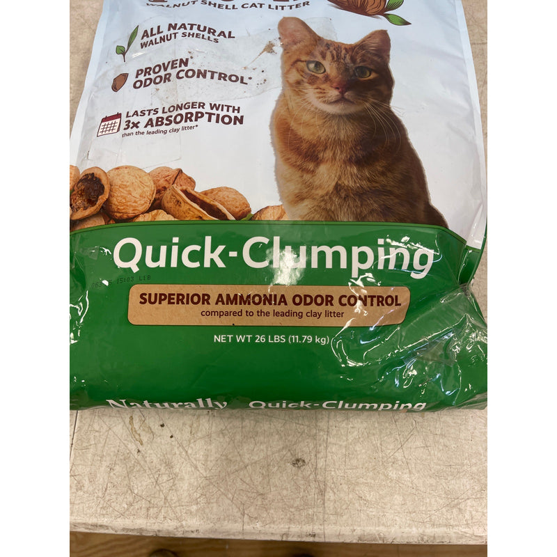 Naturally Fresh Cat Litter Made From Walnut Shells Unscented Easy Scooping 26lbs