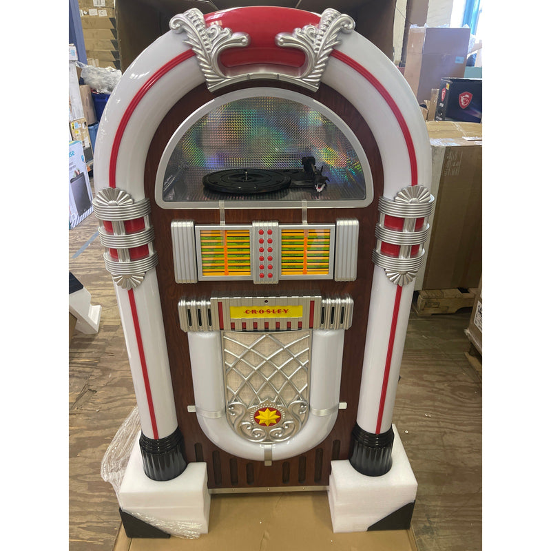 Crosley Full Size Bluetooth Jukebox with Vinyl Record and CD Player, SEE DETAILS