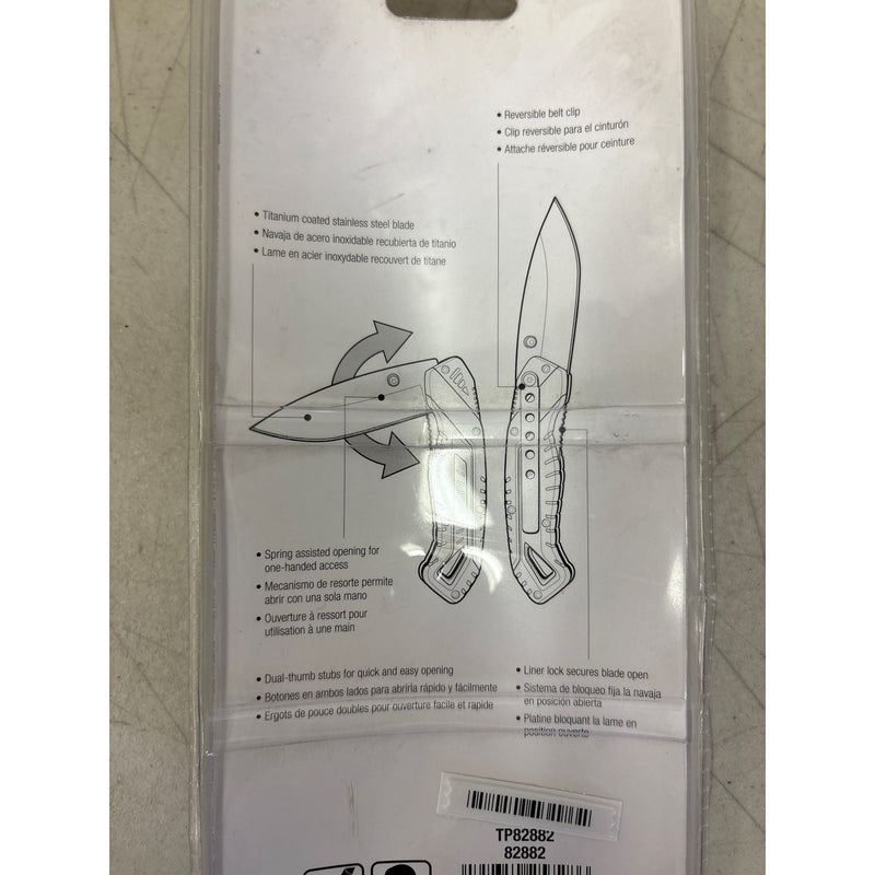 TEQ Correct Professional Folding Pocket Knife Titanium Coated 3.5" Blade TP82882