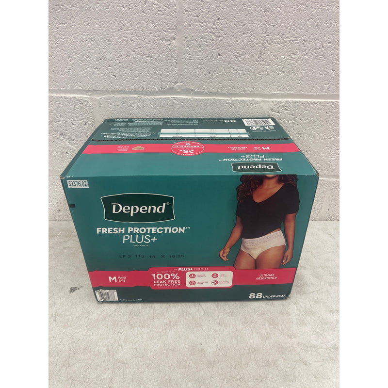 Depend Protection Plus Ultimate Underwear for Women, Medium 88 Count