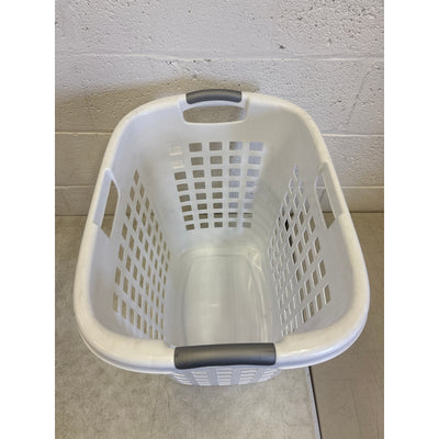 Sterilite White Plastic Laundry Basket w Handles 22.25"L x 17.38"W x 19.88"H