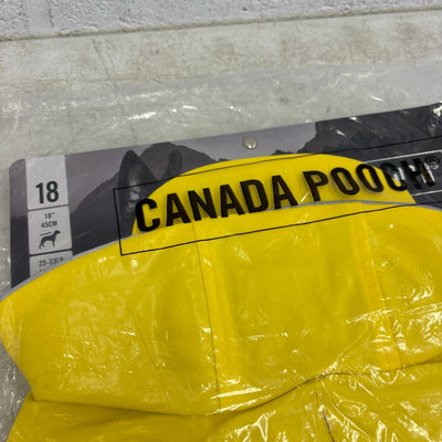 Canada Pooch Torrential Tracker Dog Rain Jacket 18" Back w Pockets, Reflective
