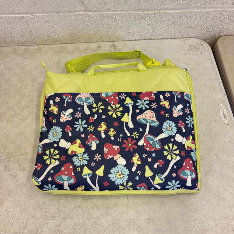 58"x70" Stadium Blanket, Folds Into Easy to Carry Bag w Shoulder Strap, Mushroom