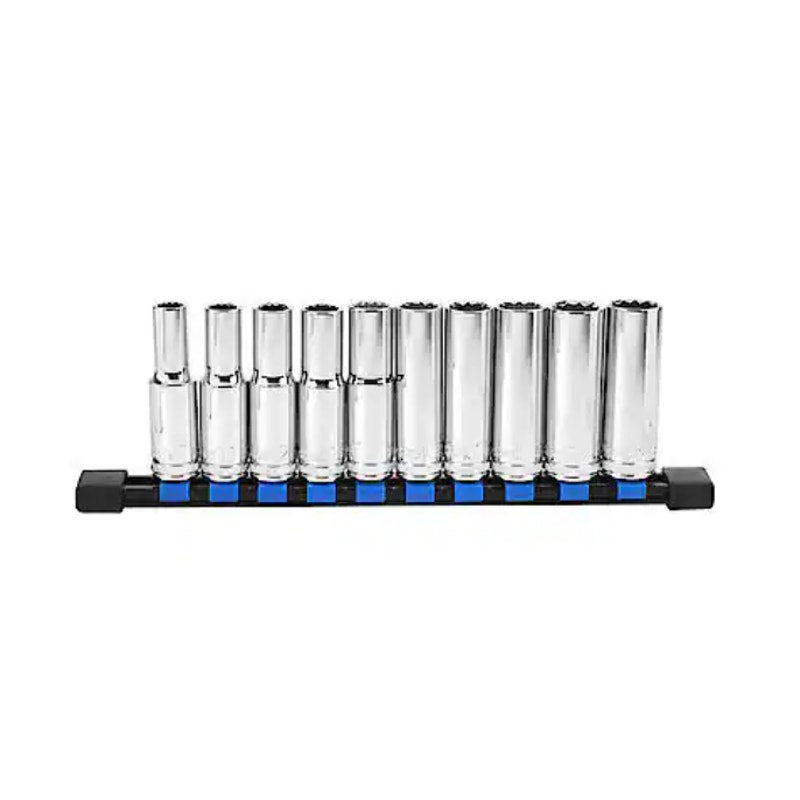 DieHard 1/2" Drive 12-Point Deep Socket Set Metric 10-Piece Hand Tool - DHP55256