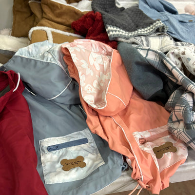 40-Pieces Pet Clothes, Mixed Sizes, Dog Sweaters, Hoodies, Shirts, Jackets