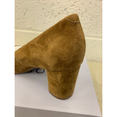 Aerosoles Shoes Betsy Comfortable Women's Almond Toe Pump Brown Suede Size 8