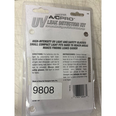 Certified A/C Pro UV Leak Detection Kit UV Light with Safety Glasses Auto Tools