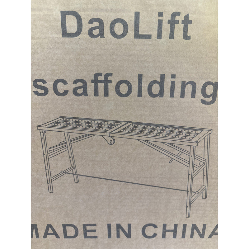 DaoLift 78.74"x14.74 Carbon Steel Scaffolding Platform, Cap 660 LBS 40-62" H
