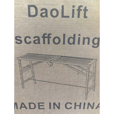 DaoLift 78.74"x15.74 Carbon Steel Scaffolding Platform, Portable, of Cap 660 LBS