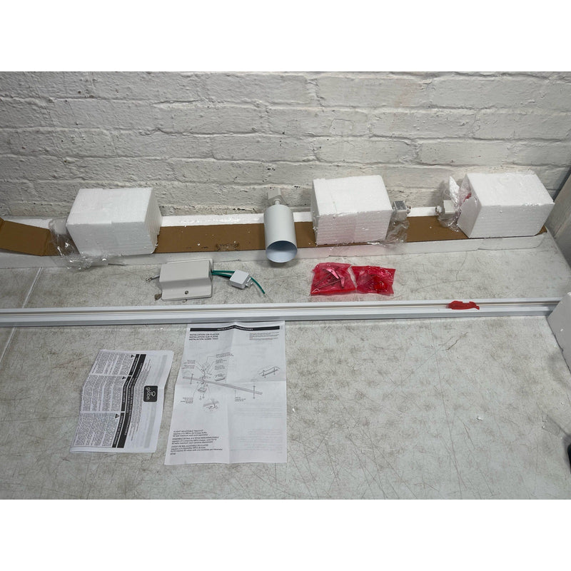 56" Track Lighting Kit Globe Electric Tribeca 4-Light, Matte White 59740