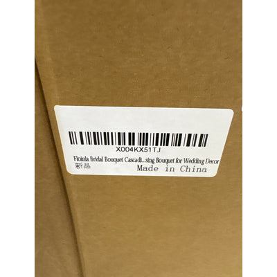 12 Inch Cascade Wedding Bouquet for Bride, Purple & Lavender Bridal Bouquet