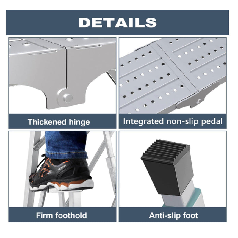 DaoLift 78.74"x9.84 Carbon Steel Scaffolding Platform of Capacity 660 LBS