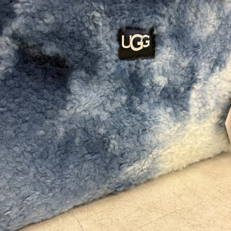 Ugg Teddie Tie-Dye 3 Piece Storage Set Soft Fuzzy Baskets Home Organization Blue