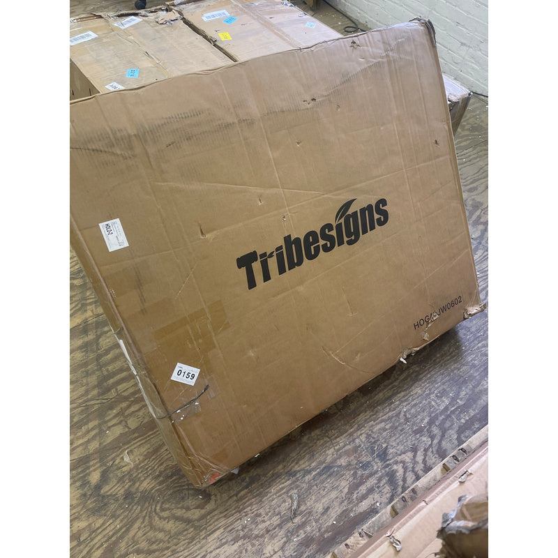 Tribesigns Wood Dining Table, Farmhouse 71" x 30" Kitchen Table for 6 People Tan