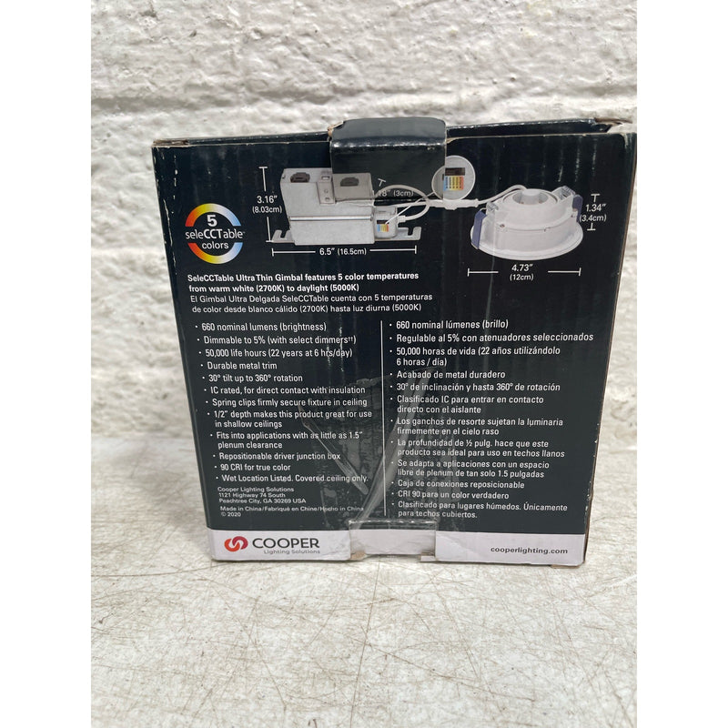 HALO HLA 4" Recessed Integrated LED Kit, Color Selectable, Adjustable