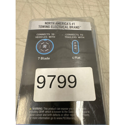 Hopkins 47348 Endurance Easy Pull LED Test 7 Blade to 4 Flat Flex Towing Adapter