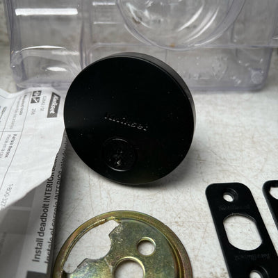 Kwikset Uptown Deadbolt Keyed One Side Round, SmartKey Matte Black SEE DETAILS
