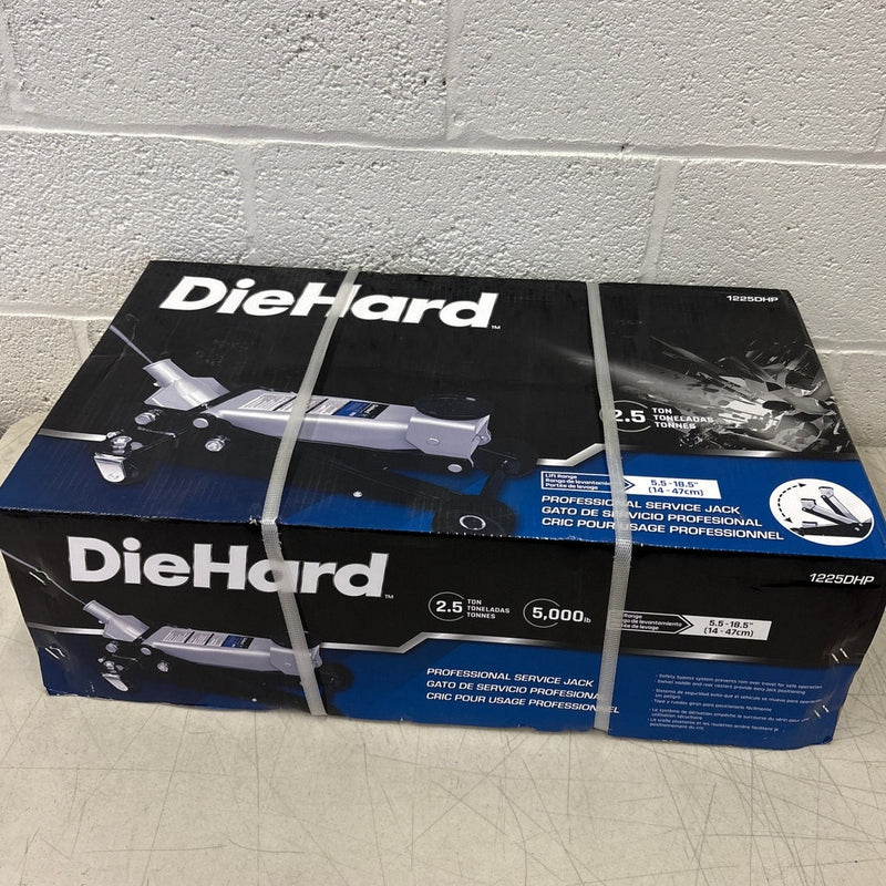 DieHard 2.5 Ton Floor Jack, Lifting Range 5.32" to 15.23", w Casters- 1225DHP