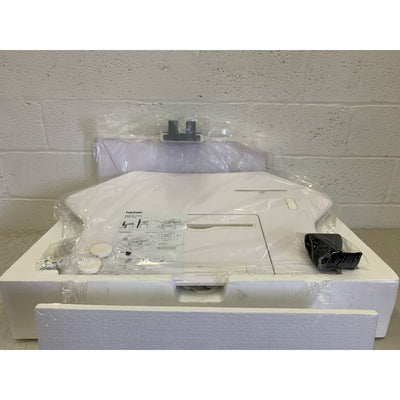 Loctek 36" P-Series Sit-Stand Corner Riser With Drop-Down Keyboard Tray, White