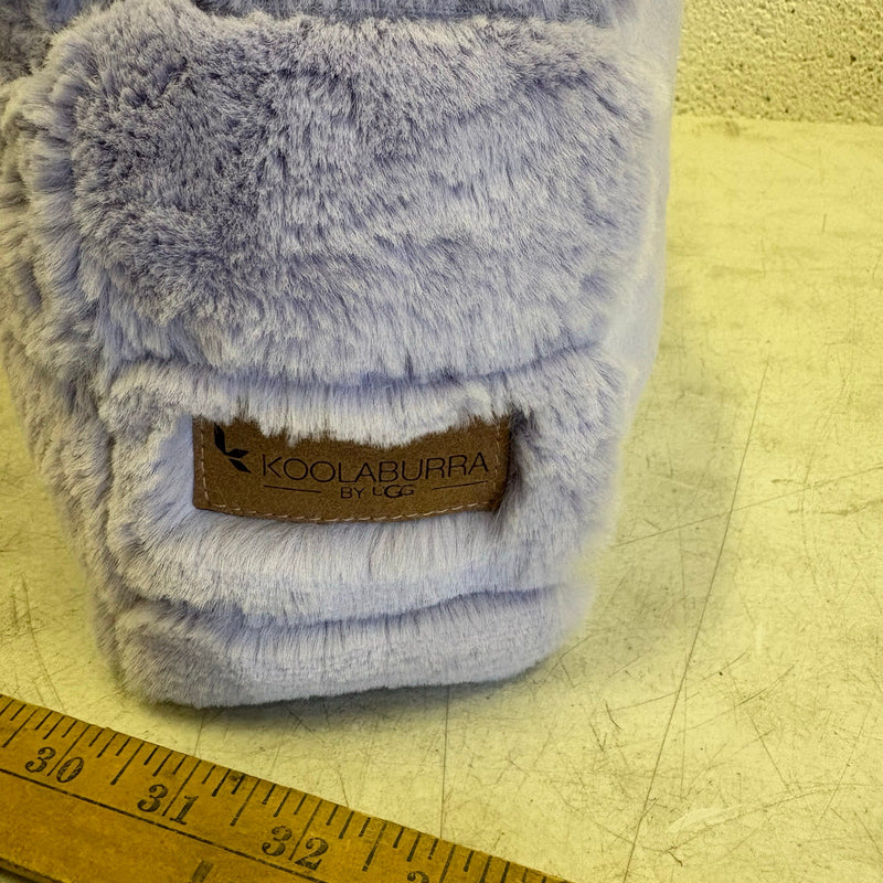 UGG Plush Backrest Pillow, 34"W x 18"H Reading Pillow Soft - Purple Fuzzy Design