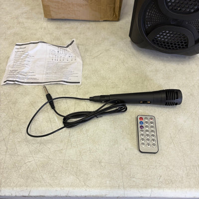 LED Lighting Bluetooth Portable Speaker Karaoke Machine - Black MZS-6216