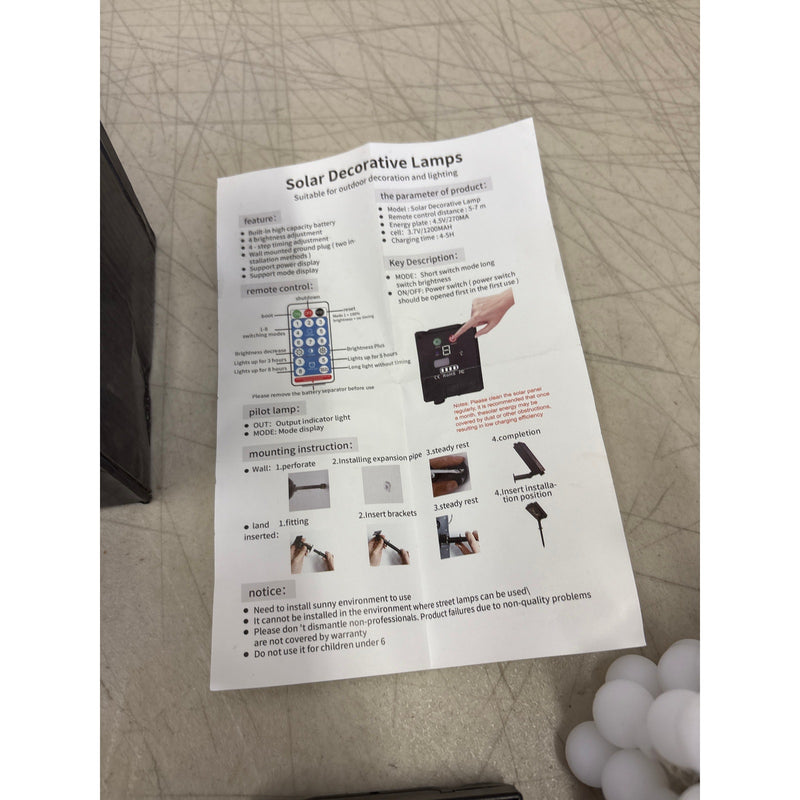 LumosGlow 85FT Solar Warm Light String Lights 160LED, 1200mAh 8 Modes IP67