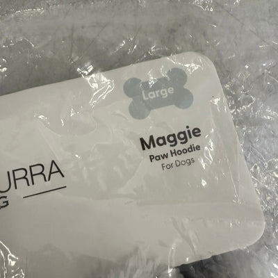 Koolaburra by UGG Pet Maggie Paw Hoodie Dog Jacket- 17-18" Collar, Gray - Large