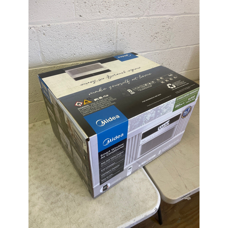 Midea Smart 8,000 BTU Window Air Conditioner, Digital Panel 350 Sq. Ft. - White