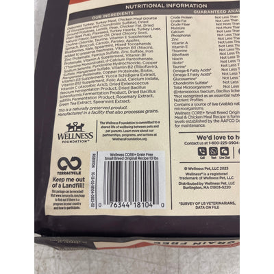 Wellness CORE+ Dry Dog Food Freeze Dried Pieces, Small Breed, Grain Free 10 lbs