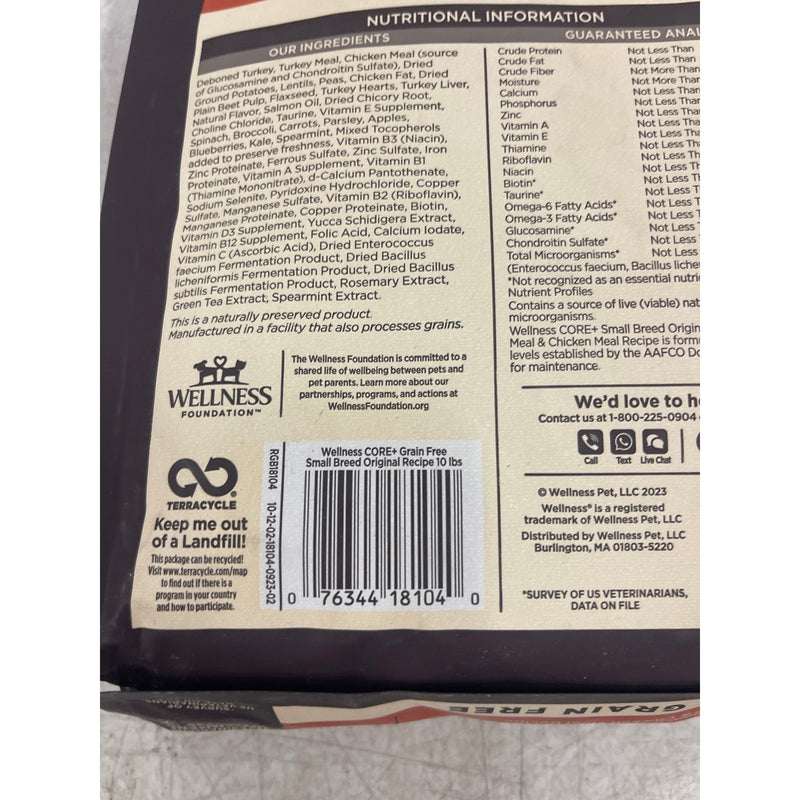 Wellness CORE+ Dry Dog Food Freeze Dried Pieces, Small Breed, Grain Free 10 lbs