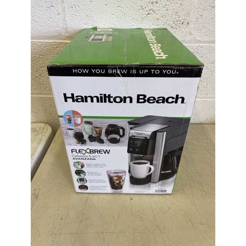Hamilton Beach FlexBrew Advanced 5-in-1 Coffee Maker, Pods, Ground Coffee