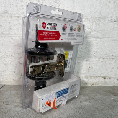 Kwikset SmartKey Security Wave Venetian Bronze Entry Lever KW1 1-3/4 in.