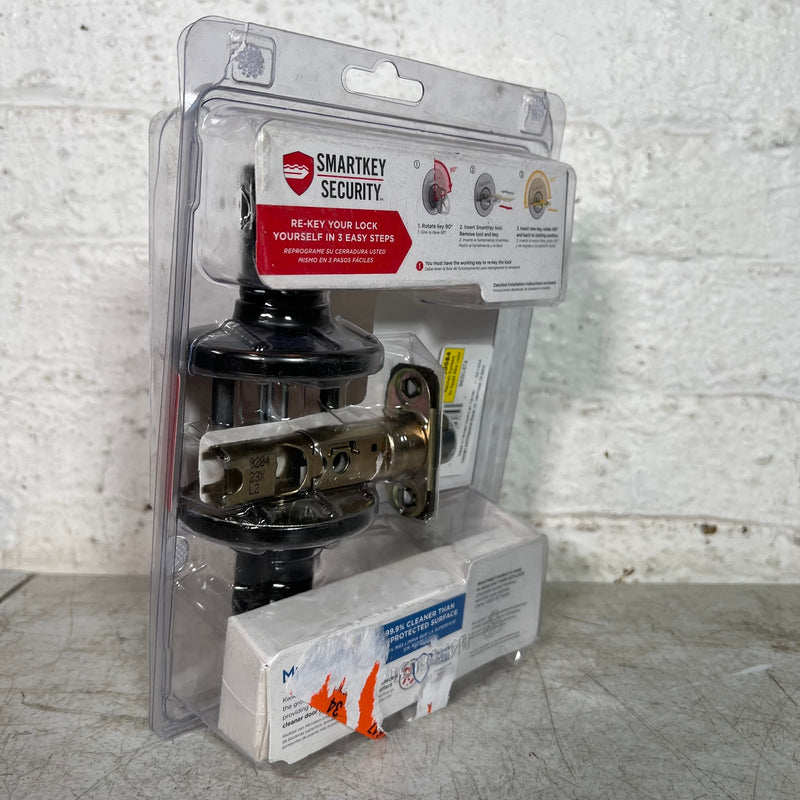 Kwikset SmartKey Security Wave Venetian Bronze Entry Lever KW1 1-3/4 in.