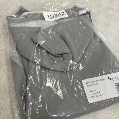 Koolaburra by UGG Pet Reversible Raincoat w Hood, Dog 15-16" Collar, Gray Medium