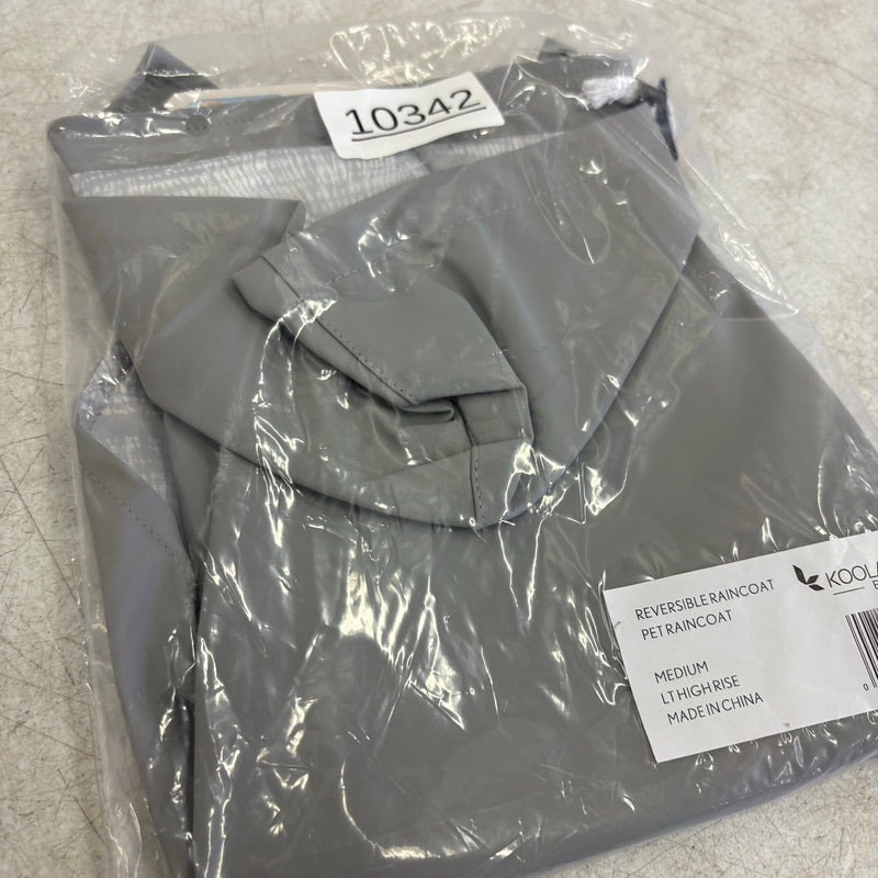 Koolaburra by UGG Pet Reversible Raincoat w Hood, Dog 15-16" Collar, Gray Medium