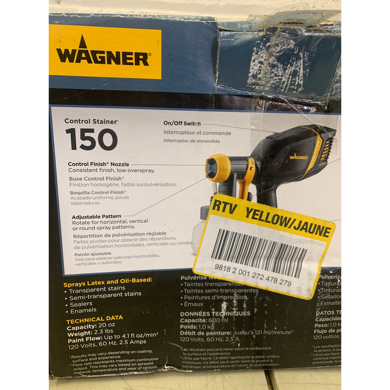 Wagner Control Stainer 150 Handheld HVLP Stain Sprayer Corded Electric