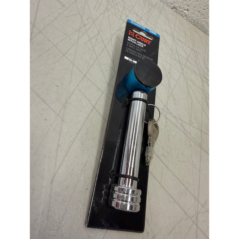 CURT Right-Angle Trailer Hitch Lock, 5/8-Inch Pin, Fits 2 or 2-1/2-Inch Receiver