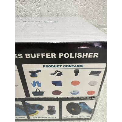 Saker Cordless Buffer Polisher PLUS 12V Rechargeable Battery Blue 10 Accessories