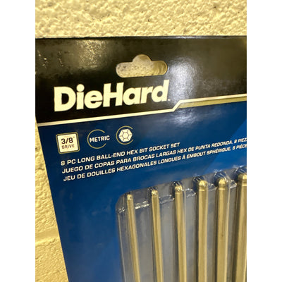 DieHard 3/8" Drive Long Ball-end Hex Bit Socket Set, Metric, 8-Piece - DHP55091